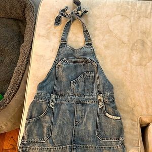 Vintage LaRok Halter Denim Overall Dress Size 6 (bought at Intermix)